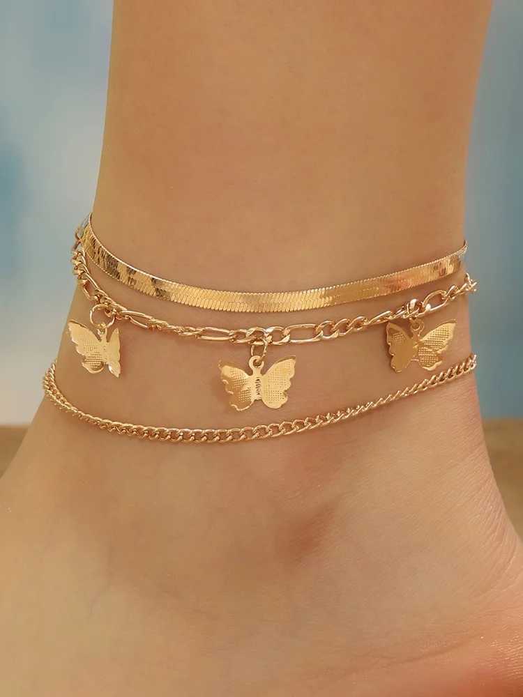 Summer Beach Exquisite 3-layer Chain Anklet Suitable For Friends The Best Gift W250604