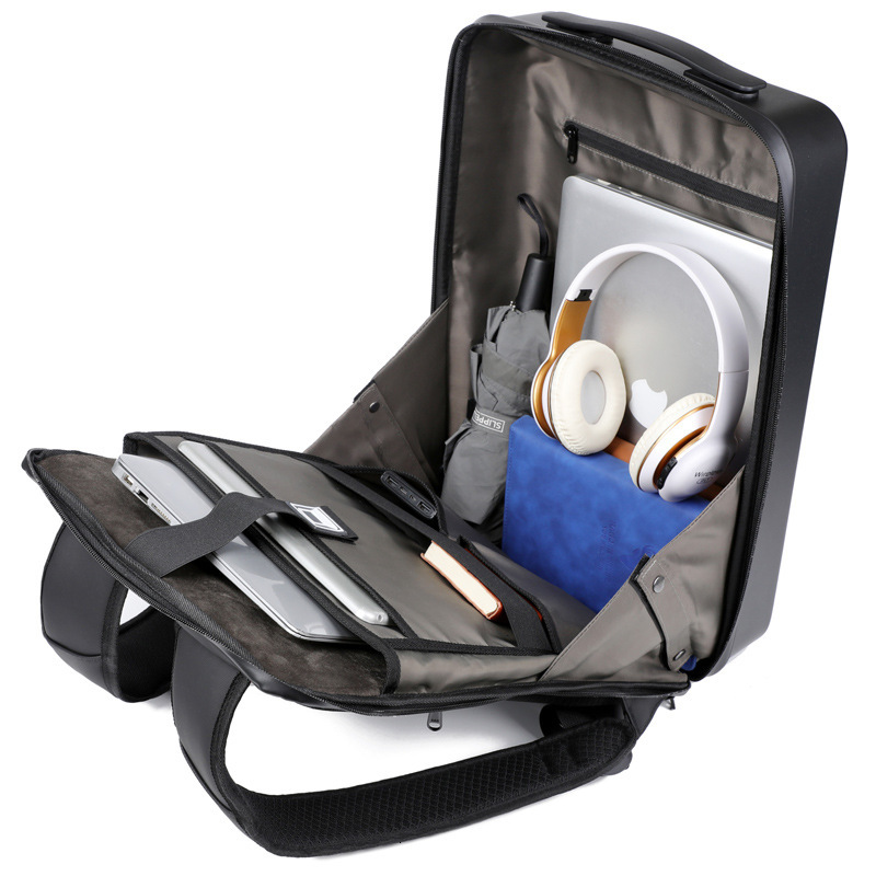 Free Shipping Hard Shell Outdoors Backpack Designer Bag Large Capacity ABS Laptop Bag USB Men's Backpack Hard Shell Bag Wholesale