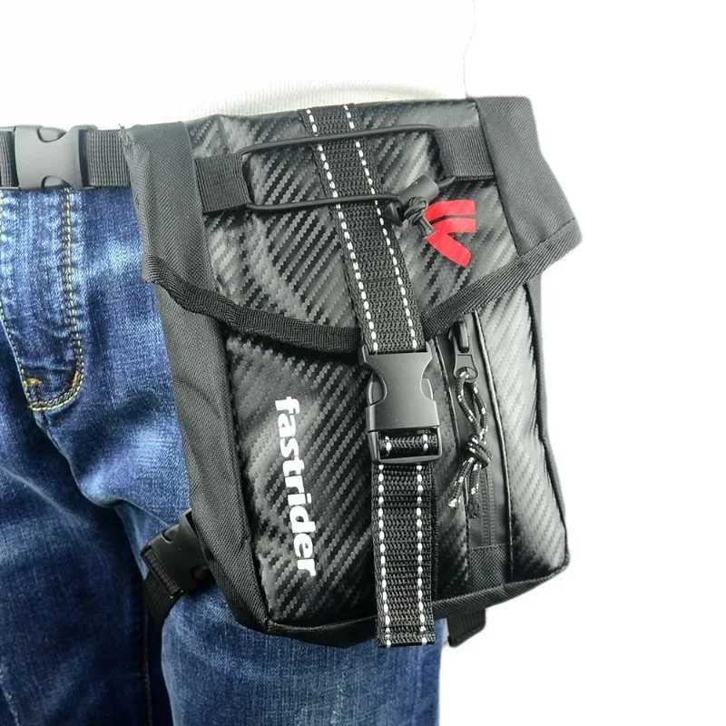 Motorcycle Waist Bag Waterproof Leather Purses Men Women Waist Pack Leg Bag Waist Motorbike Riding Belt Pack W250604
