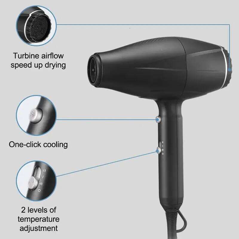 2200W Professional Powerful Fast Heating Hot And Cold Adjustment Ion Ladies Hair Dryer