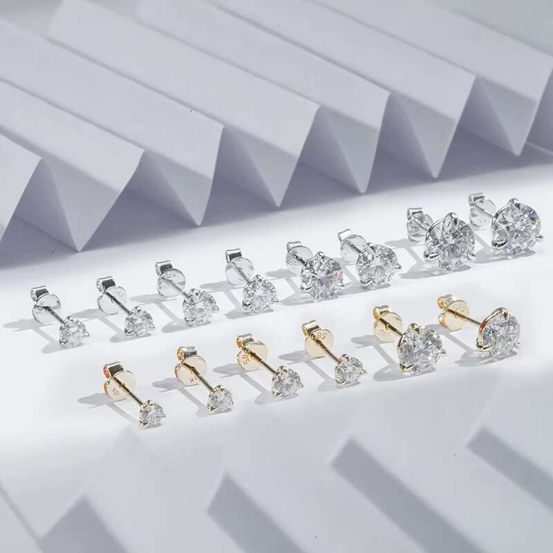 Elegant 14mm Diameter White Moissanite Dangling Pendant Necklace for Women