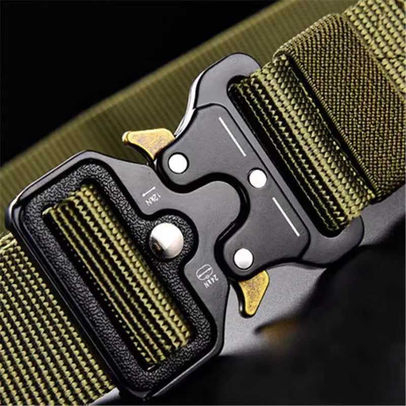 Plus Size 150 170cm Mens Belt Army Outdoor Hunting Tactical Multi Function Combat Survival Marine Corps Canvas Nylon Belts 2024 W250604