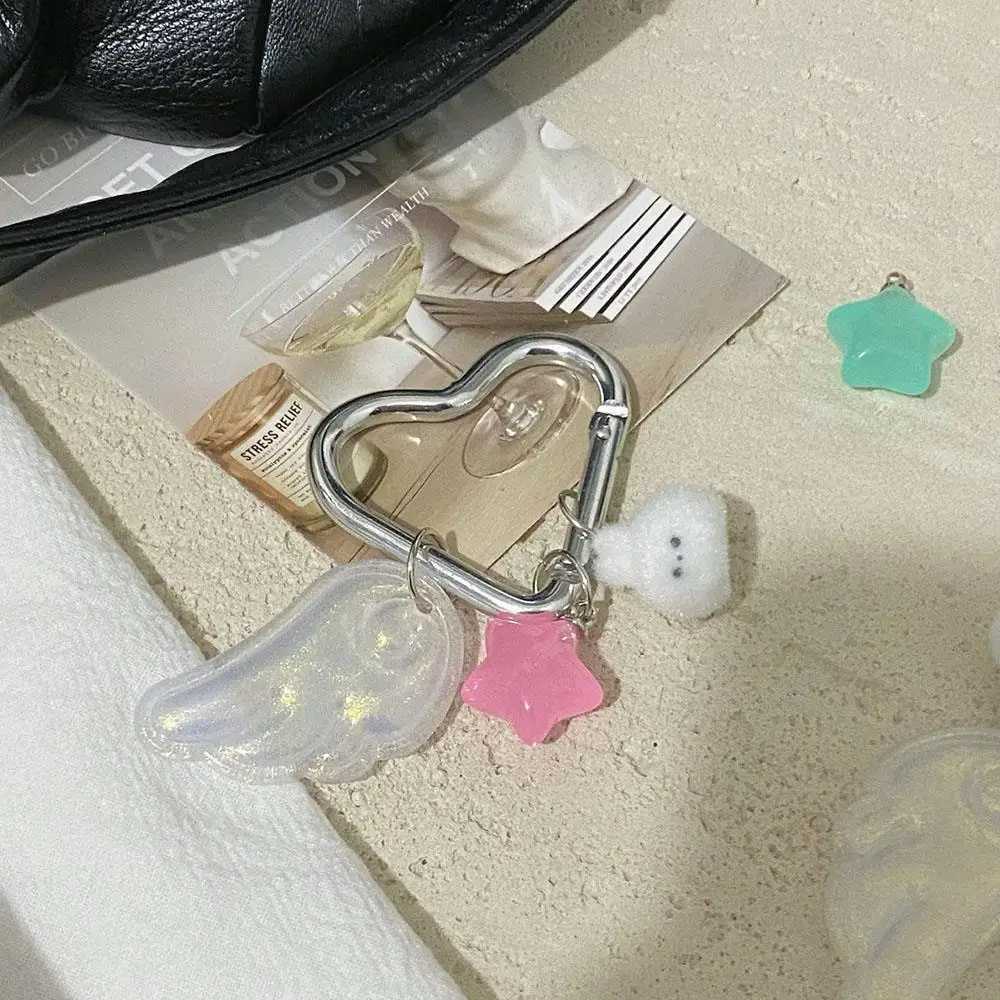 New Y2K Japanese Magical Girl Star Keychain Wing Rabbit Bag Pendant For Anime Lovers Backpack Decoration Accessories Car Keyring W250604