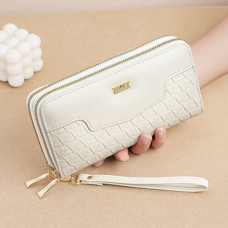 Women's Wallet Long Double Zipper Clutch Multi-Function Phone Coin Purse Card Holder High-End Feel