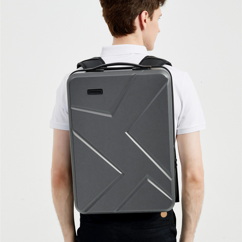 Free Shipping Hard Shell Outdoors Backpack Designer Bag Large Capacity ABS Laptop Bag USB Men's Backpack Hard Shell Bag Wholesale