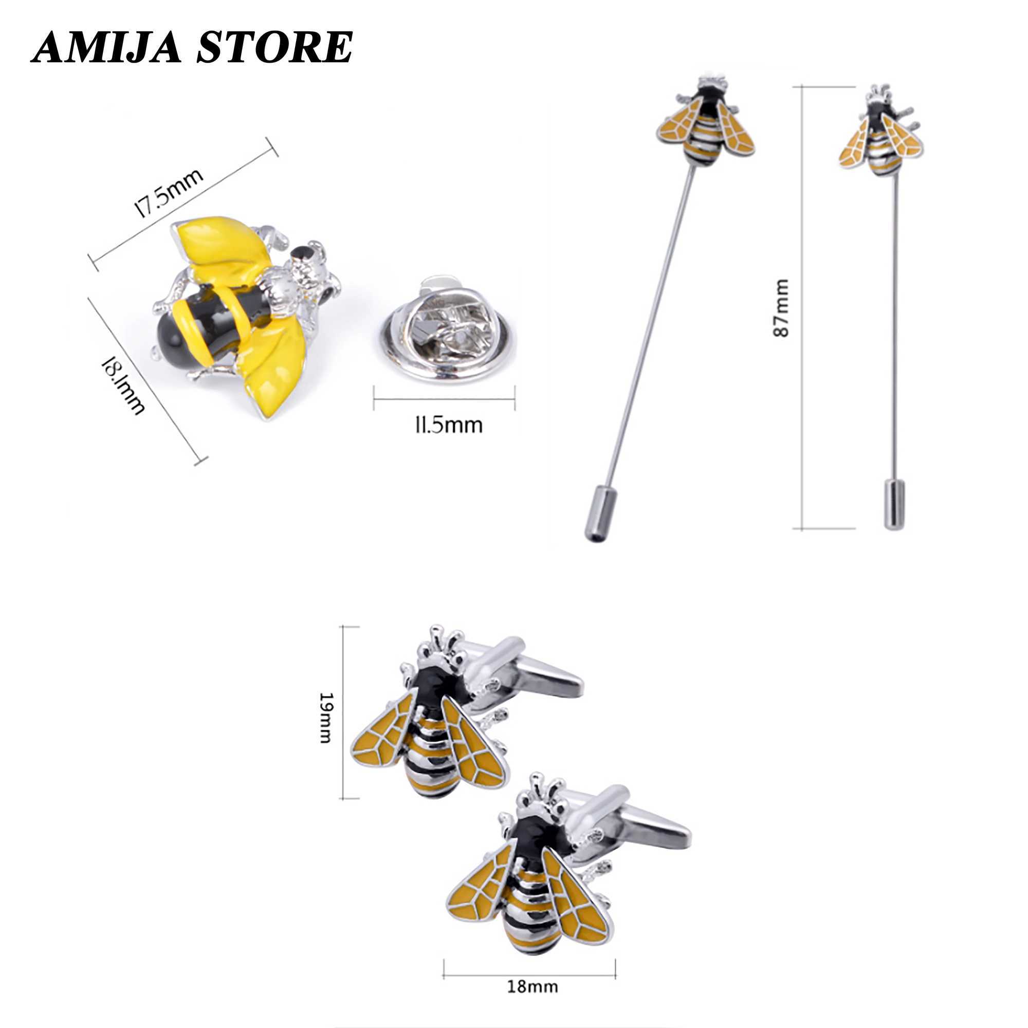 Fashion Mens Tie Clips Cufflinks Set Formal Shirt Accessories Bee Rose Turtle Guitar Mens Jewelry For Wedding Ceremony Gift W250604