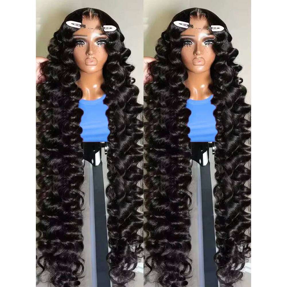 Loose Deep Wave 13x6 HD Frontal Brazilian Curly Wigs 13x4 Human Lace Front Wig Preplucked Remy Hair