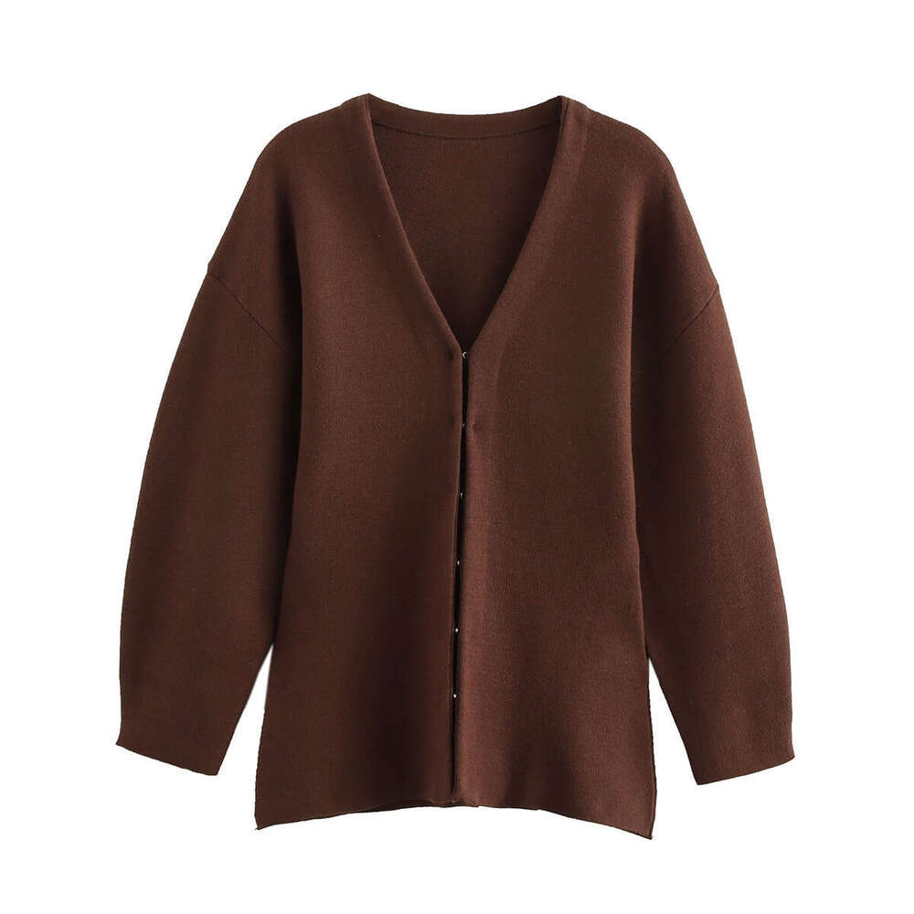 Women's Winter New Simple 8-Color V-Neck Knitted Slim Cardigan Jacket + Short Skirt Set B5