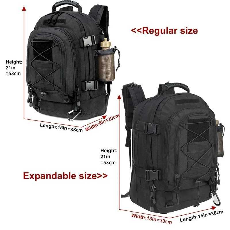 Extra Large 60L Tactical Backpack for Men Women Outdoor Water Resistant Hiking Backpacks Travel Backpack Laptop Backpacks W250603