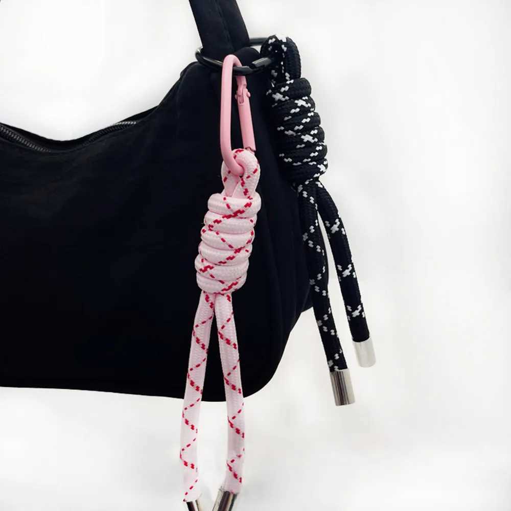 New Arrival Hot Creative Colorful Braided Lanyard Keychain Bag Pendant Sport Style Bag Charm Ornaments Car Backpack Pendant Accessories Gift U250604