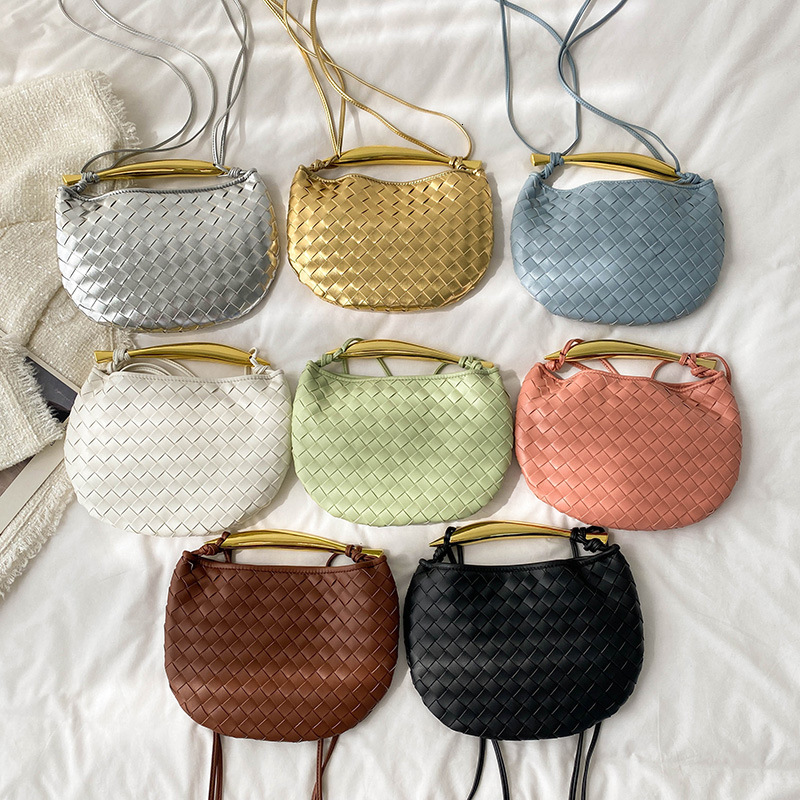 Woven sardine bag New handbag Dumpling bag Handheld shoulder shoulder messenger bag Designer women's shoulder bag Large capacity handbag
