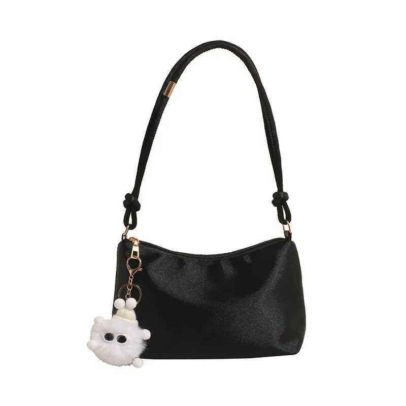 Temperament Glossy Silk Underarm Bag for Women 2025 New High-end Fashion Casual Single Shoulder Small Bag XJ250604
