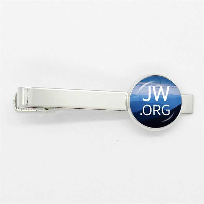New Steampunk Jehovahs Witnesses Tie Clip JW.ORG High Quality Clip Round Handmade Jewelry Glass Gem Clips Gift W250604
