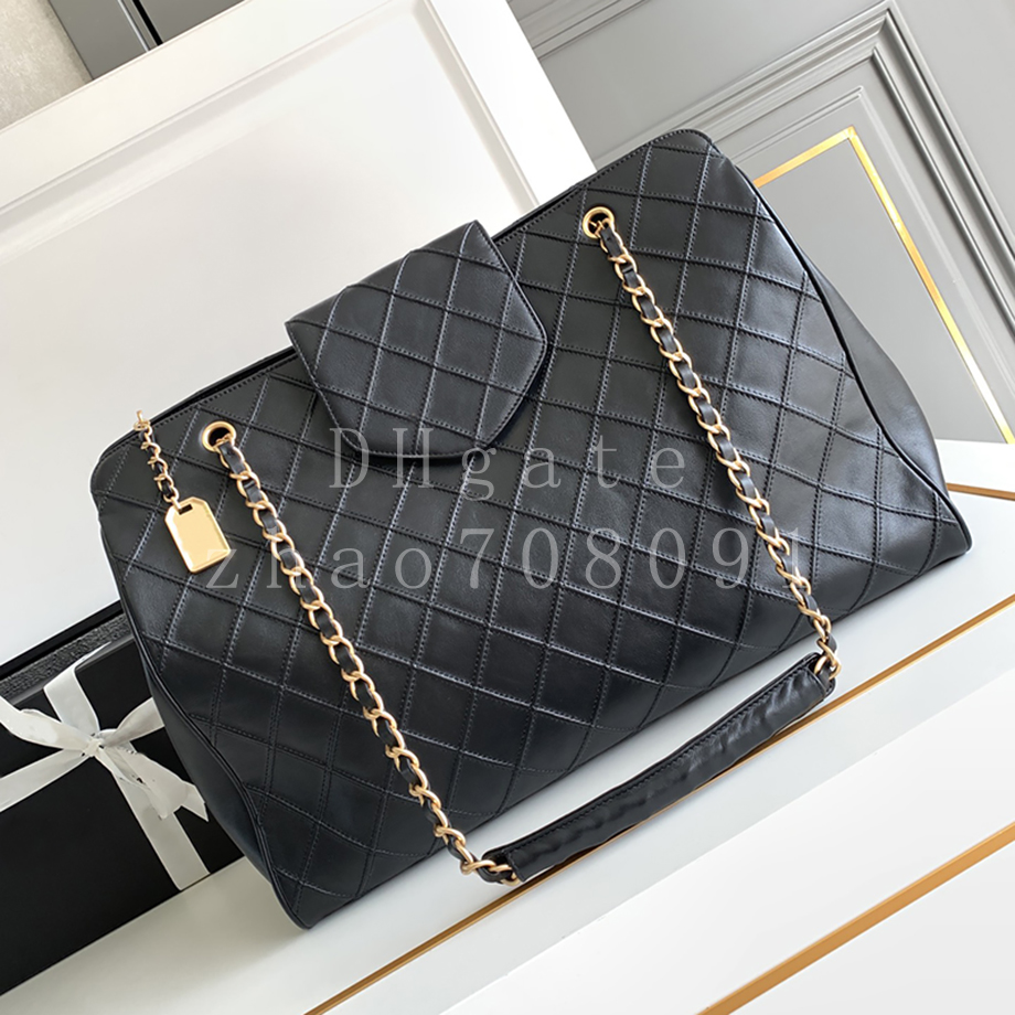 Tote Bag Designer Woman Shoulder Bag Diamond quality 43CM Genuine Leather Airport bag Luxury Chain bag With box C620