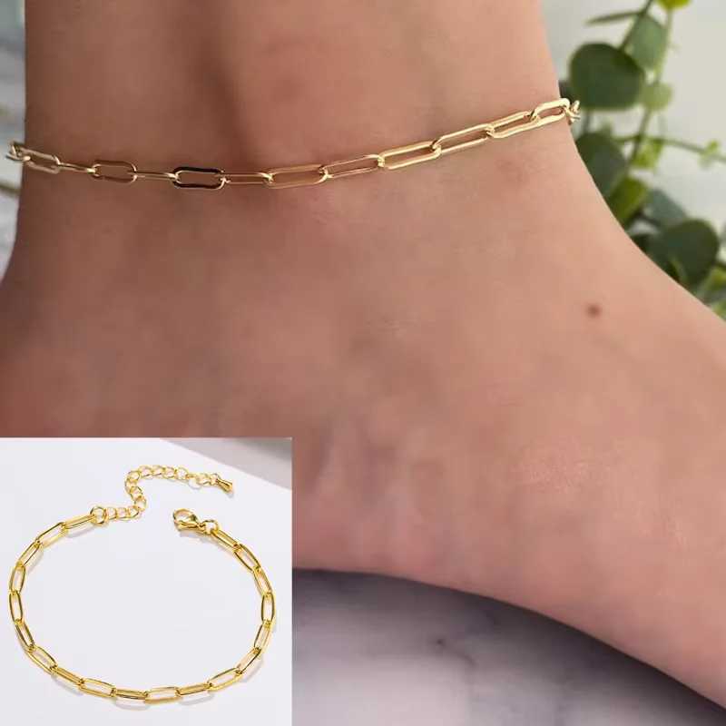 Chain Anklet For Women Girls Adjustable Summer Beach Snake Chain Stainless Steel Waterproof Foot Jewelry Party 2025 Fashion Gift W250604
