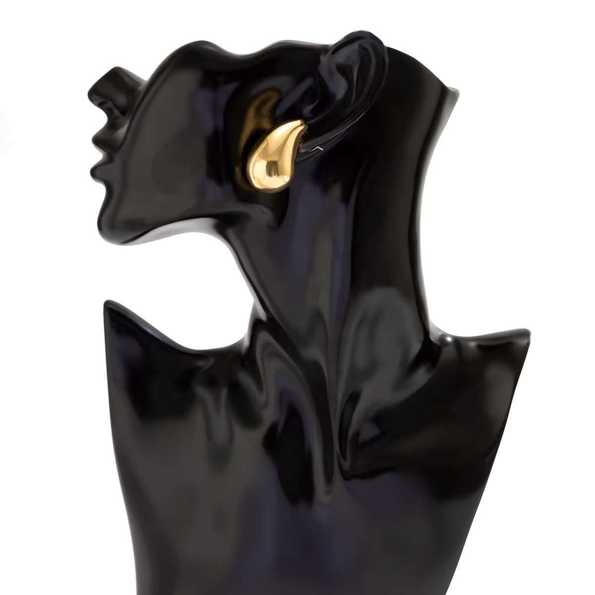 Hot Sale Fashion Jewelry Sets 18K Gold Plated Alloy Simple Tear Drop Earrings Water Drop Necklace and Earrings Sets for Women