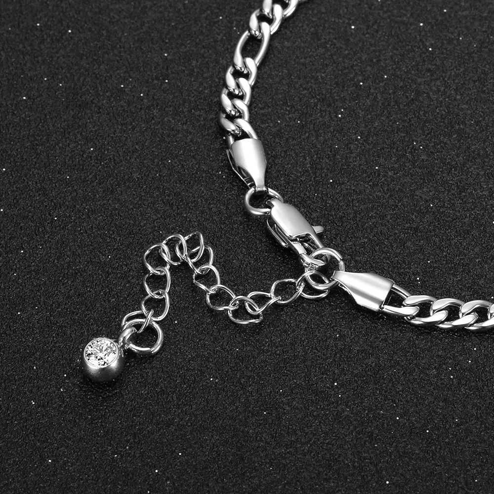 Punk Figaro Chain Anklet Female Gold Silver Color Stainless Steel Heart Charm Leg Foot Ankle Bracelet for Women Jewelry Gift W250604