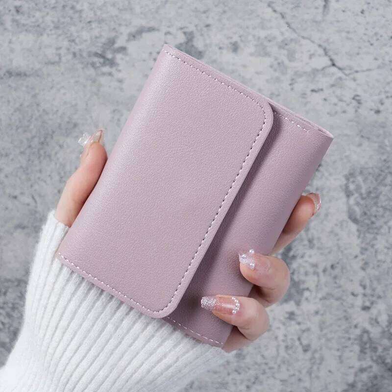 New Cute Small Wallets Girl Hasp Credit Card Holder PU Leather Coin Purse Female Wallet Short Purses for Women Gift