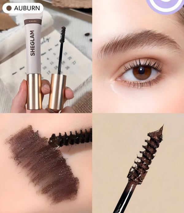 2025 New Product Spiral Head Eyebrow Gel and Dyeing Brow Cream Natural Three-Dimensional Long-Lasting Waterproof and Stiffening Dyeing Cream