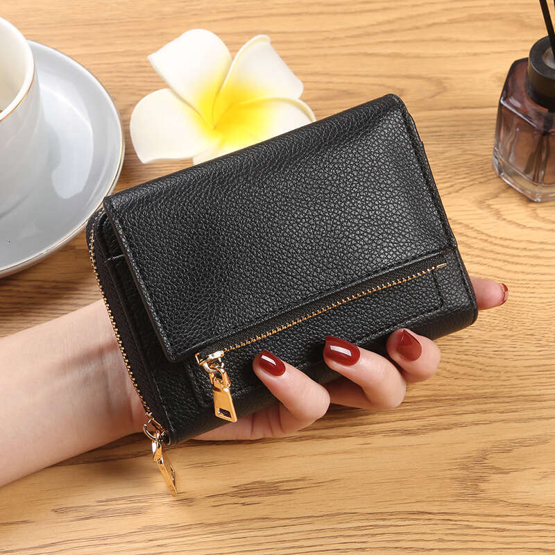 New Style Coin Purse Women's Wallet Lychee Grain Soft Leather Long Envelope Bag Simple Clutch