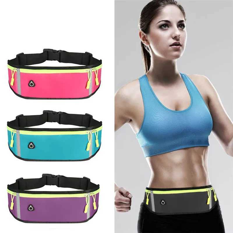 Waist Bag Women Men Sport Running Waterproof Comfortable Gym Safety Reflective Tape Cycling Phone Case Small Hanging Bag Unisex W250604