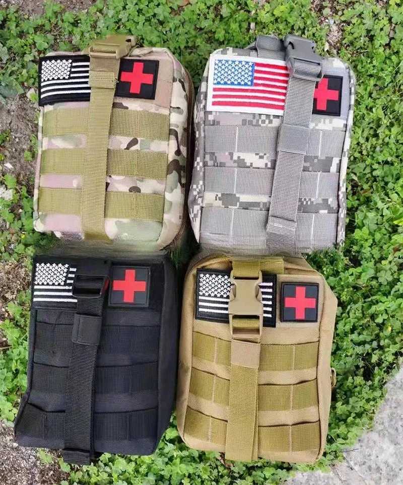 Outdoor Camouflage Tactical Backpack Emergency First Aid Kit Multi Functional Travel Waist Pack Accessory Pouch W250603