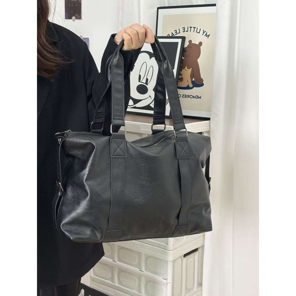 Trendy Cool Handheld Travel for Women 2024 New Korean Style Casual Tote Large Capacity Crossbody Luggage Bag