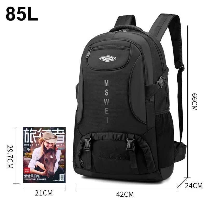 65L 85L Men Hiking Backpack Outdoor Large Capacity Waterproof Camping Mountain Climbing Backpack Travel Luggage Bag Rucksack W250603