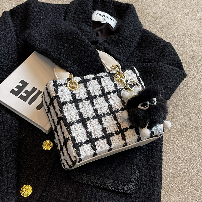 Woolen new women's bag autumn/winter crossbody bag handbag Princess Diana bag designer large capacity shoulder bag handbag