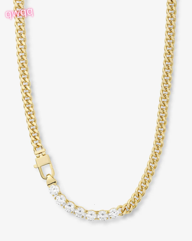 Hot Sale Mens and Womens Chain Necklace 14K Gold Plated Zircon Necklace