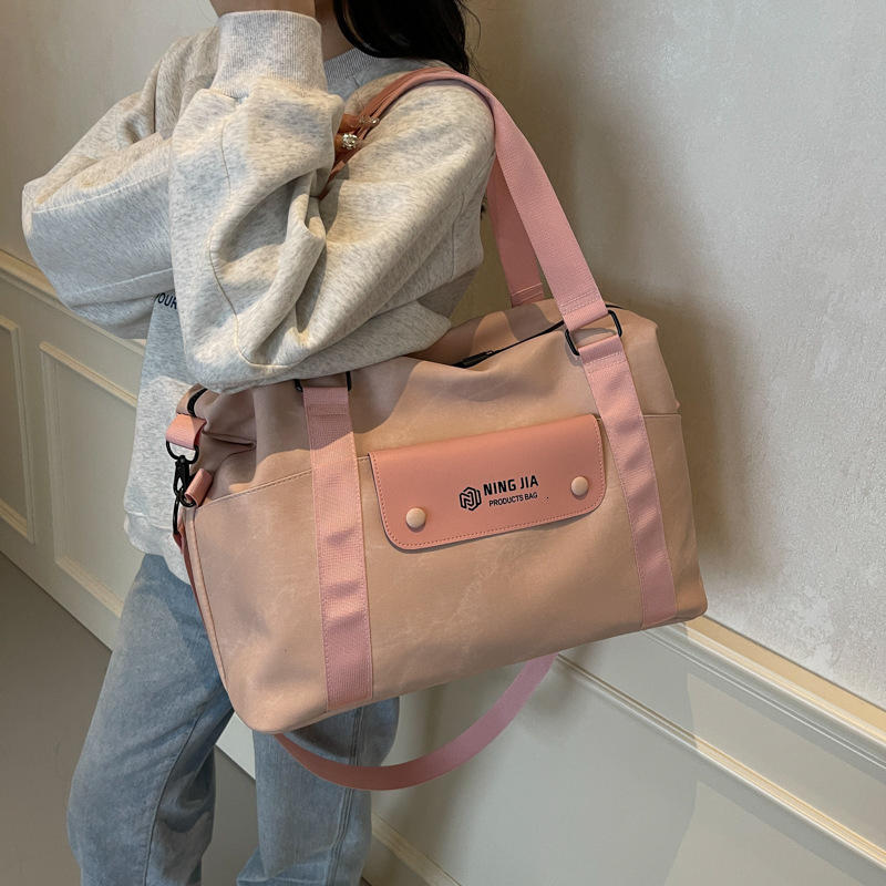 Fashion Fresh Stylish Multi-pocket Handheld Travel Dry Wet Separation Sports Fiess Bag with Trolley Handle