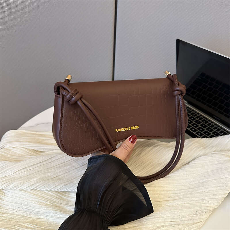 Ins Niche Texture Underarm 2025 Summer Solid Color PU Small Square Commuter Shoulder Crossbody Bag Handbag