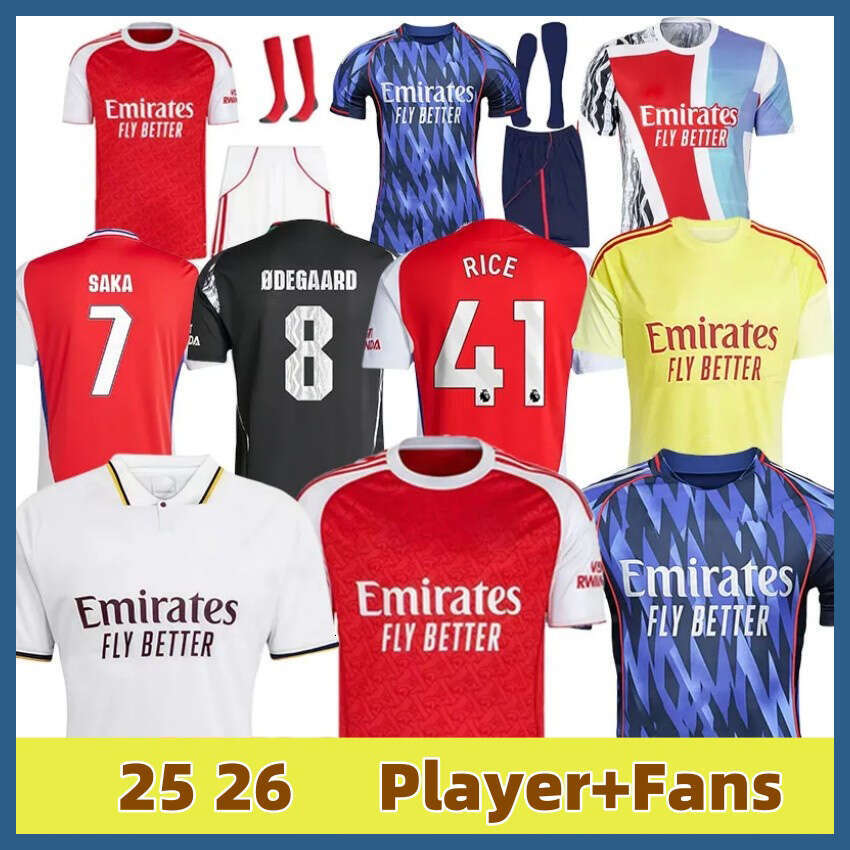 2025 2026 ODEGAARD HAVERTZ SAKA NWANERI soccer jers Fans Player version ZINCHENKO LEWIS-SKELLY 2025 football shirt Men Kids sets RICE CALAFIORI ArSeN top kit