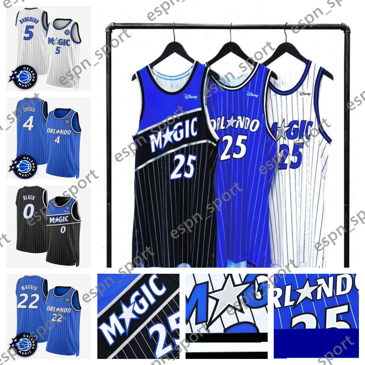 Magics Paolo 5 Banchero Orlandos 2025-26 Basketball Jerseys Franz 22 Wagner Moritz 21 Wagner Jalen 4 Suggs Jonathan Isaac Custom