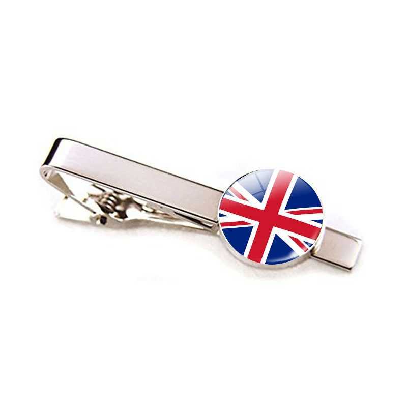 Europe Countries National Flag Tie Clips Men Fashion Metal Tie Bar Clip Spain UK France Italy Poland Flag Pins W250604