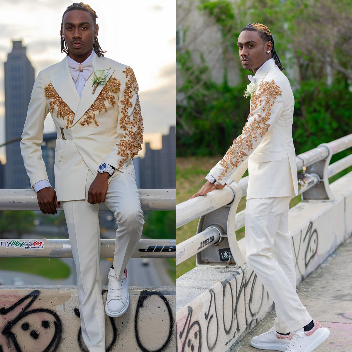 Modern Man Suits Crystals Appliques Fit Slim Beaded Peaked Lapel 2 Pieces Set Evening Party Prom Blazer Customized With Belt Jacket+Pants Plus Size