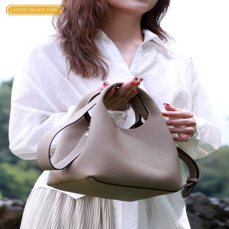 Women Single Shoulder Bag Cow Genuine Leather Casual Bucket ner Fashion Handbag Office Ladies Crossbody Bags 250528