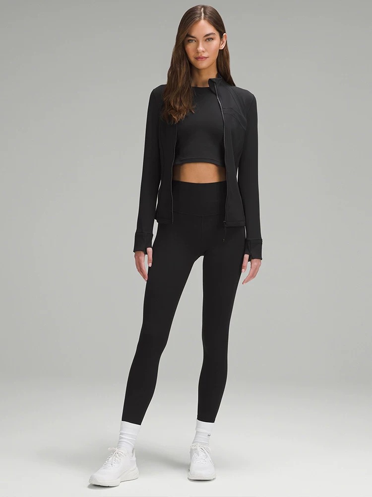 Yoga jacket, women's long sleeved sports jacket, stand up collar, tight fitting, elastic, with zipper, sandblasting, fitness clothes