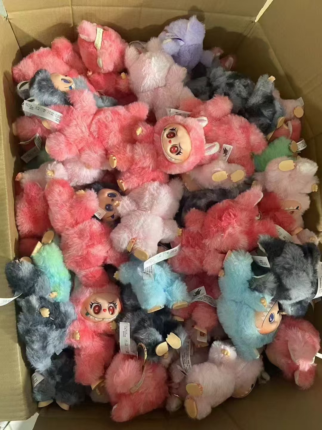 Free shipping Newest Anime Figure III Blind Box Labubu Pendant aron Chill Filled cartoon Vinyl Doll Model Monster Keychain Toy children's day Bir