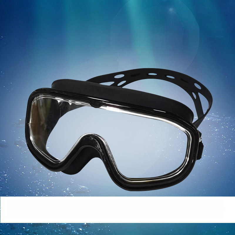 Waterproof Anti-Fog HD Children's Large Frame Silicone Swimming Goggles and Cap Set