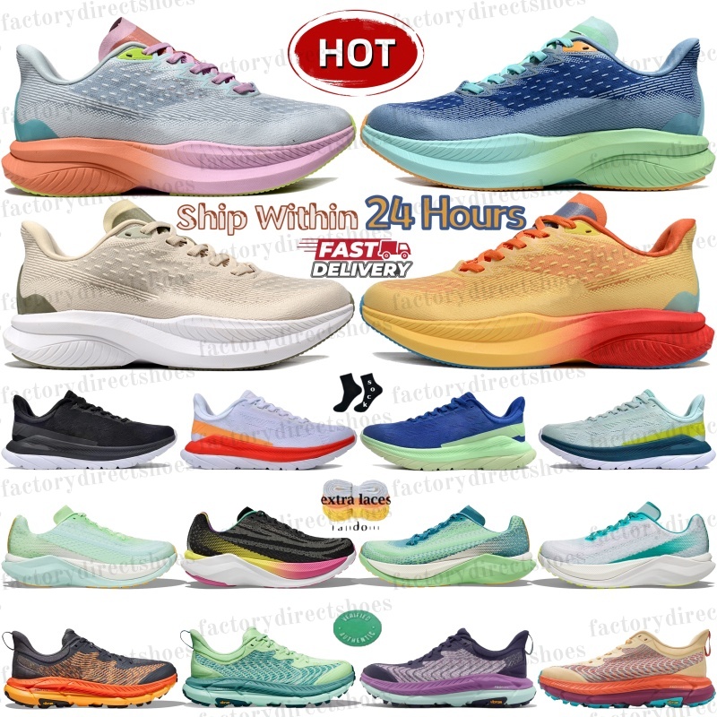 Breathable mens low running shoes womens Mach platform sneakers Limestone Lunar Black white Poppy Squash men Speedgoat designer shoes women Mafate Speed trainers