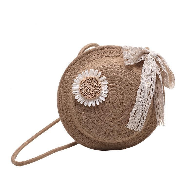 New fashion niche design multifunctional woven crossbody bag small round bag designer women's floral shoulder bag handbag