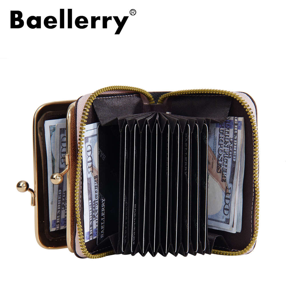 Women's Wallet baellerry Korean Style Fashion Mini Multi-Card Slot Zipper Accordion Card Holder Versatile Small Coin Purse