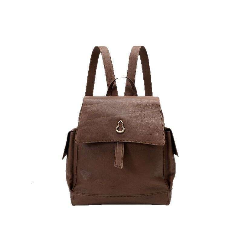 Women's Bags Designer BAMPO Banpo Tile Eaves First Layer Cowhide Backpack For Women New Large Capacity Vegetable Tanned Leather Double Shoulder B