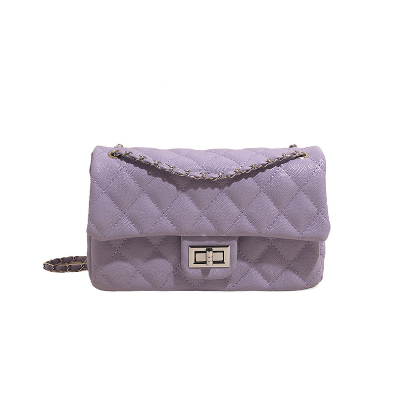 Designer 2025 New Fashionable Shoulder Bag Small Fragrant Style Diamond Grid Chain Shoulder Crossbody Bag European And American Classic Buckle Women&#