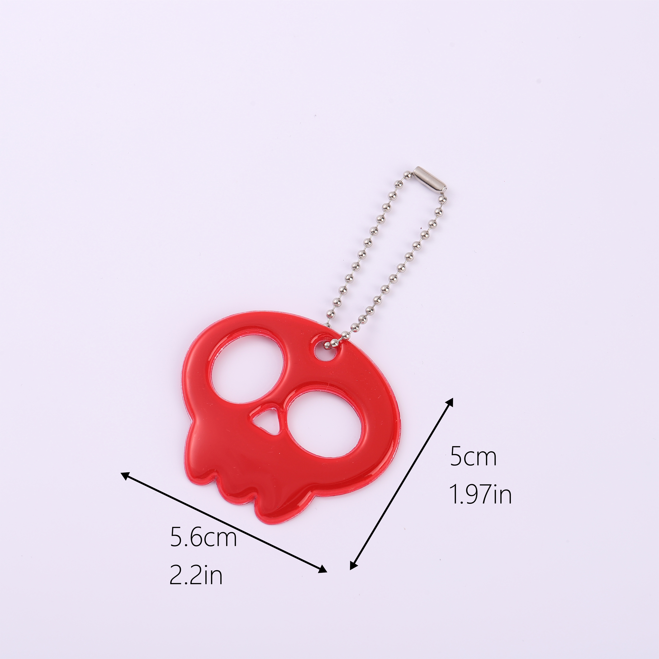 Minimalist Stylish Cartoon Skull Keychain Retro Style Hanging Pendant with Glowing Effect