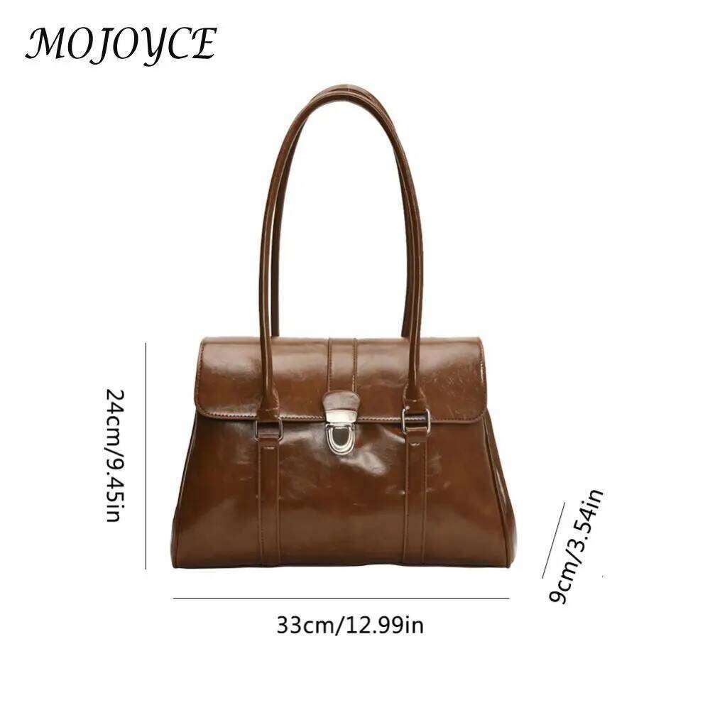 Women's Bags Designer Women Retro Tote Handbag Large Capacity Casual Shoulder PU Leather Simple Flap Travel Shopping Work Date Bag