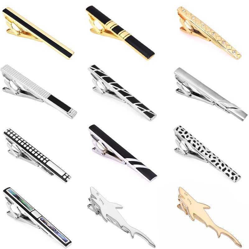 High quality retro patterned blue shell tie clip fashionable mens wedding tie accessory design large shark tie clip W250604