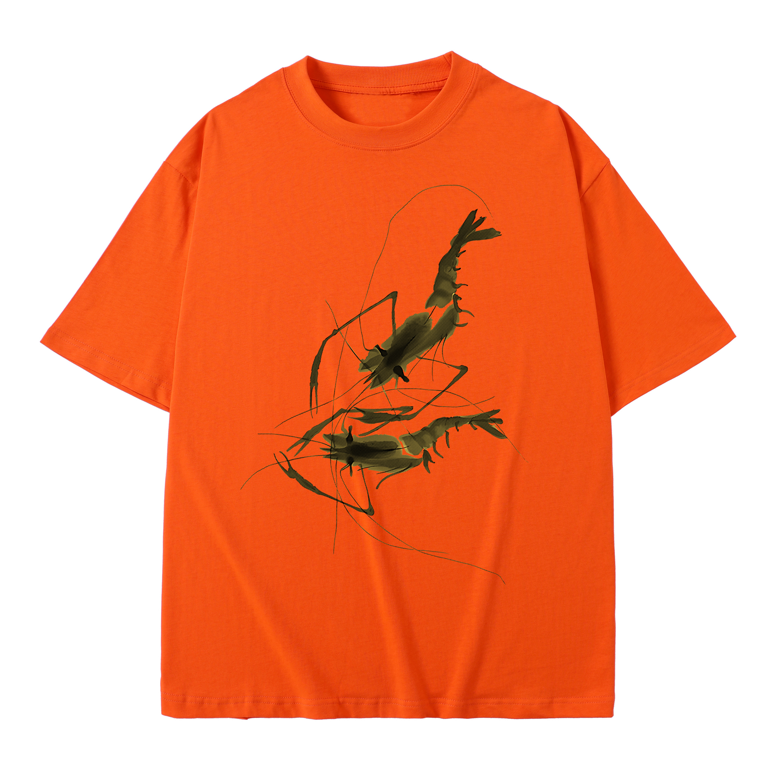 T-shirt men's top designer cotton T-shirt Silver the golden crayfish short sleeved clothing high-quality fashionable T-shirt BROADTRUE