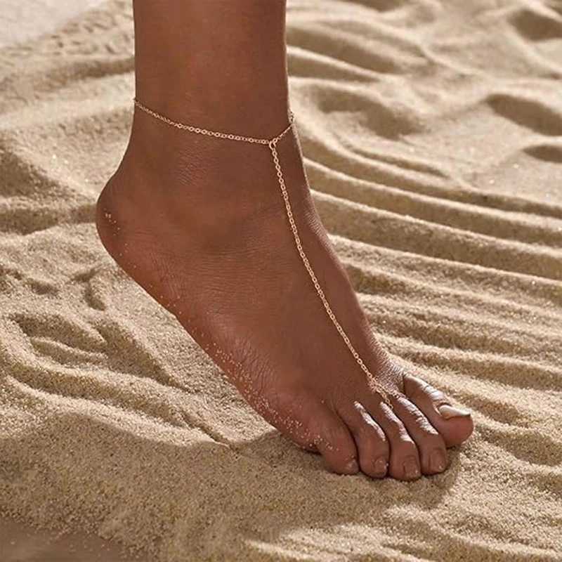Dainty Gold Plated Thin Chain Anklet Stainless Steel Ankle Bracelet For Women Summer Beach Jewelry W250604